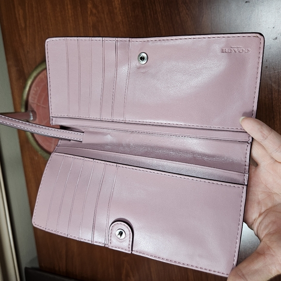 Auth Coach Appliqué Floral Wallet/Wristlet Stone 12043 - Picture 4 of 12